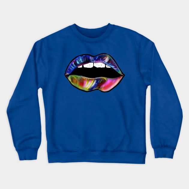 Rainbow Lips Crewneck Sweatshirt by Gearysworld 